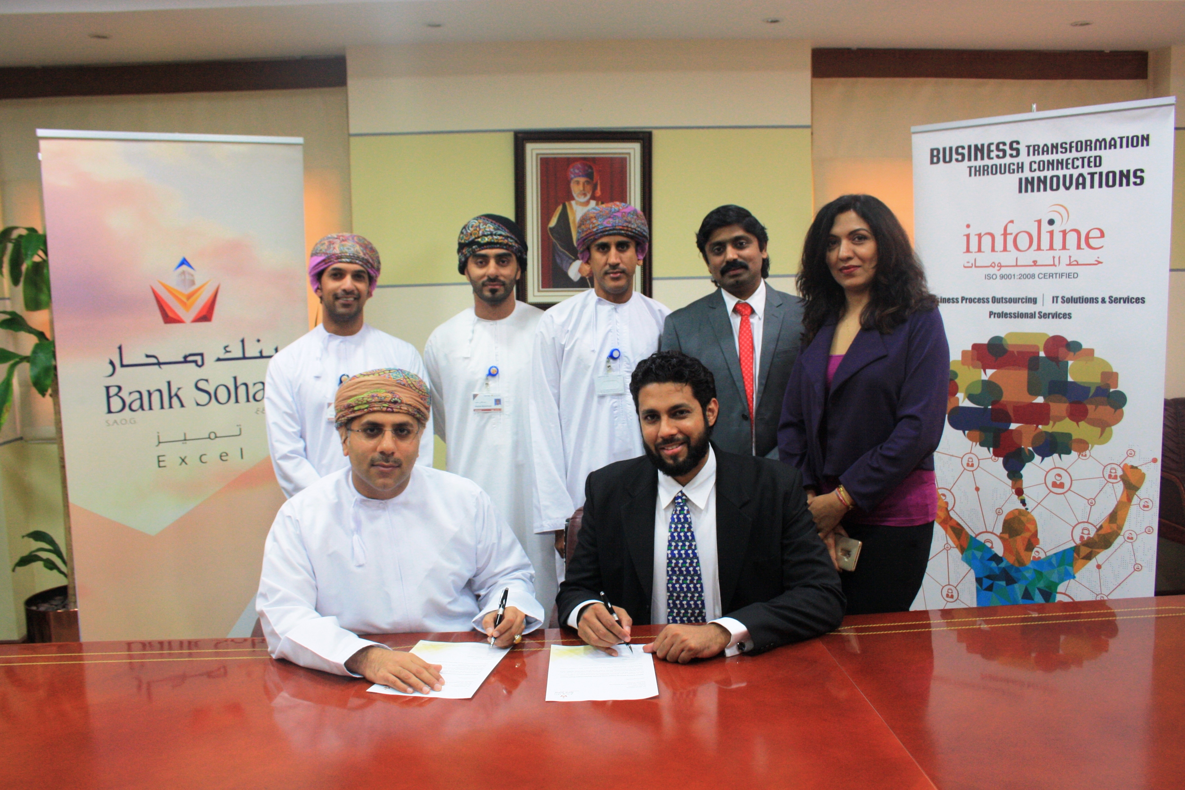 Bank Sohar signs pact with Infoline to upgrade their Contact Centre